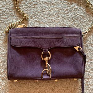 Rebecca Minkoff purple suede Mini Mac